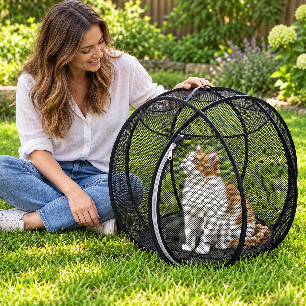 PawSphere - Outdoor Pop-Up Cat Playpen